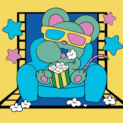 ENJOY ART - Dipingi con i numeri 20x20cm Junior Kawaii Topo Polpo