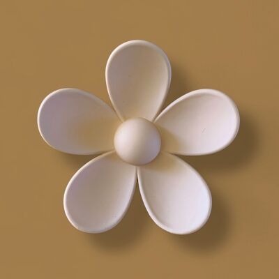 Pince à cheveux fleur BIG - Beige