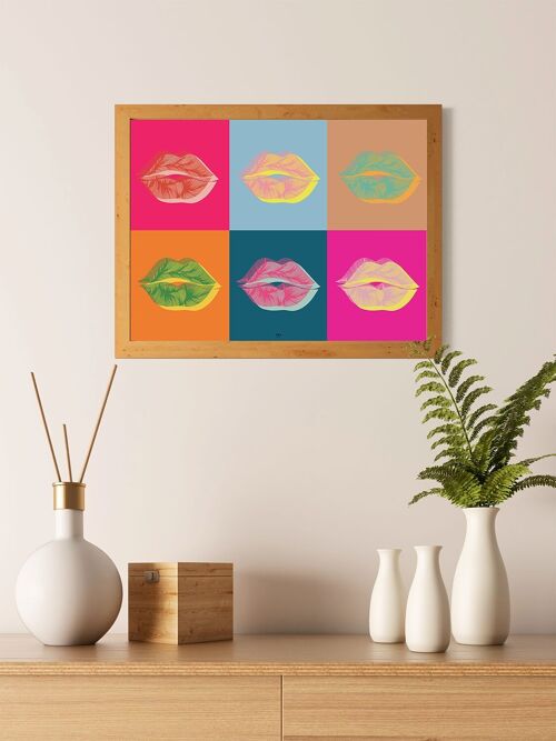 Affiche Bouche Pop Art 30x40cm