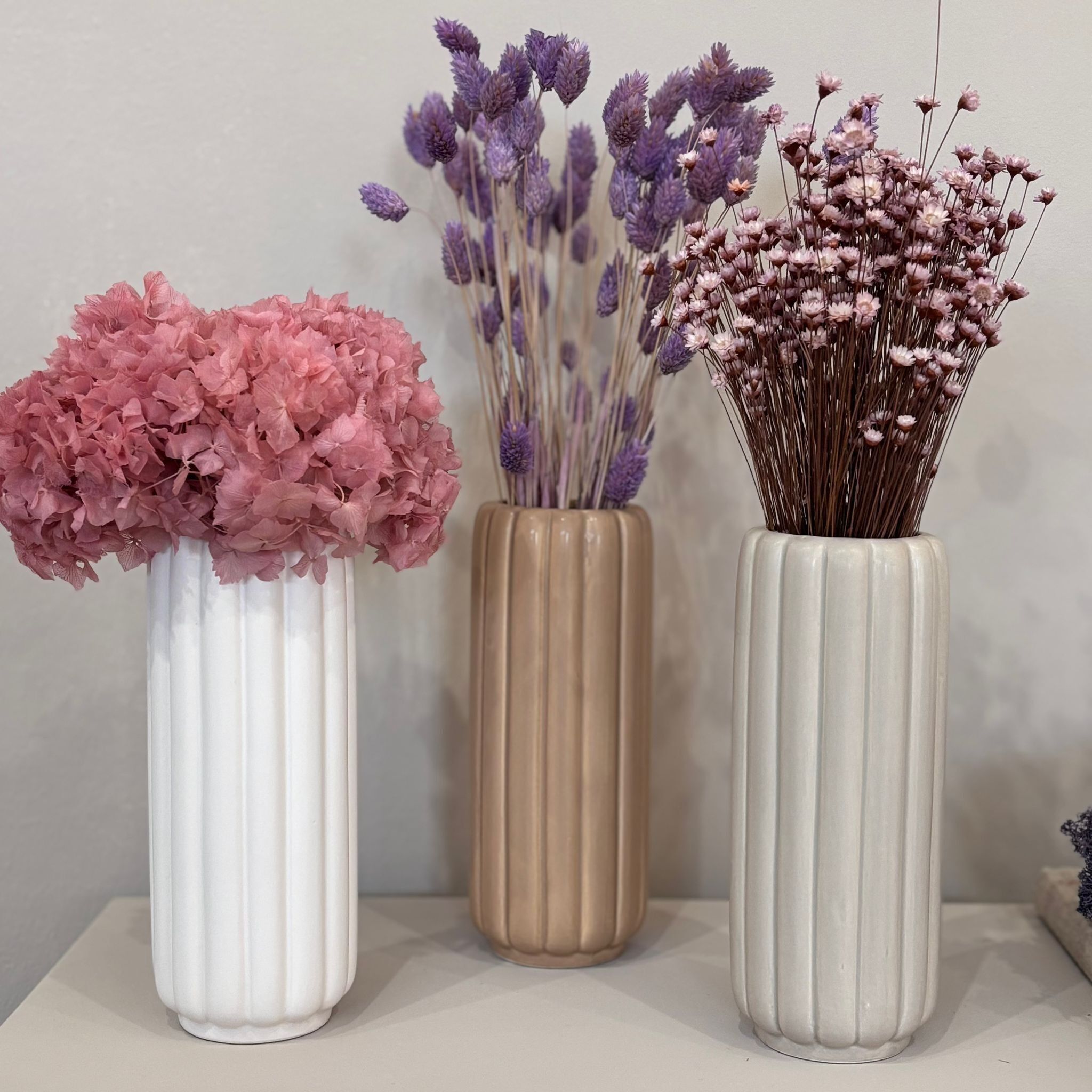 Vase Ohyo mit Rillen