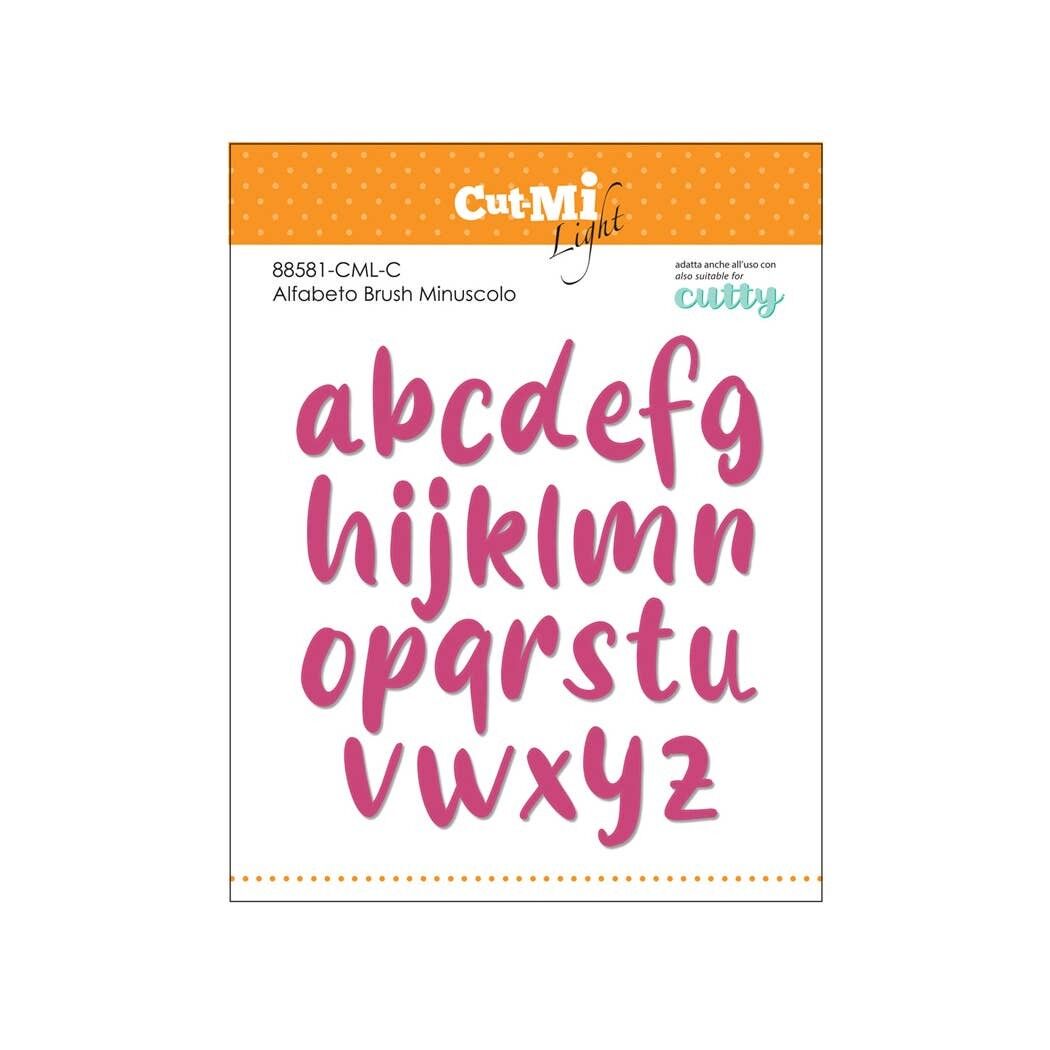 Fustelle sottili Alfabeto Pennello Minuscolo
