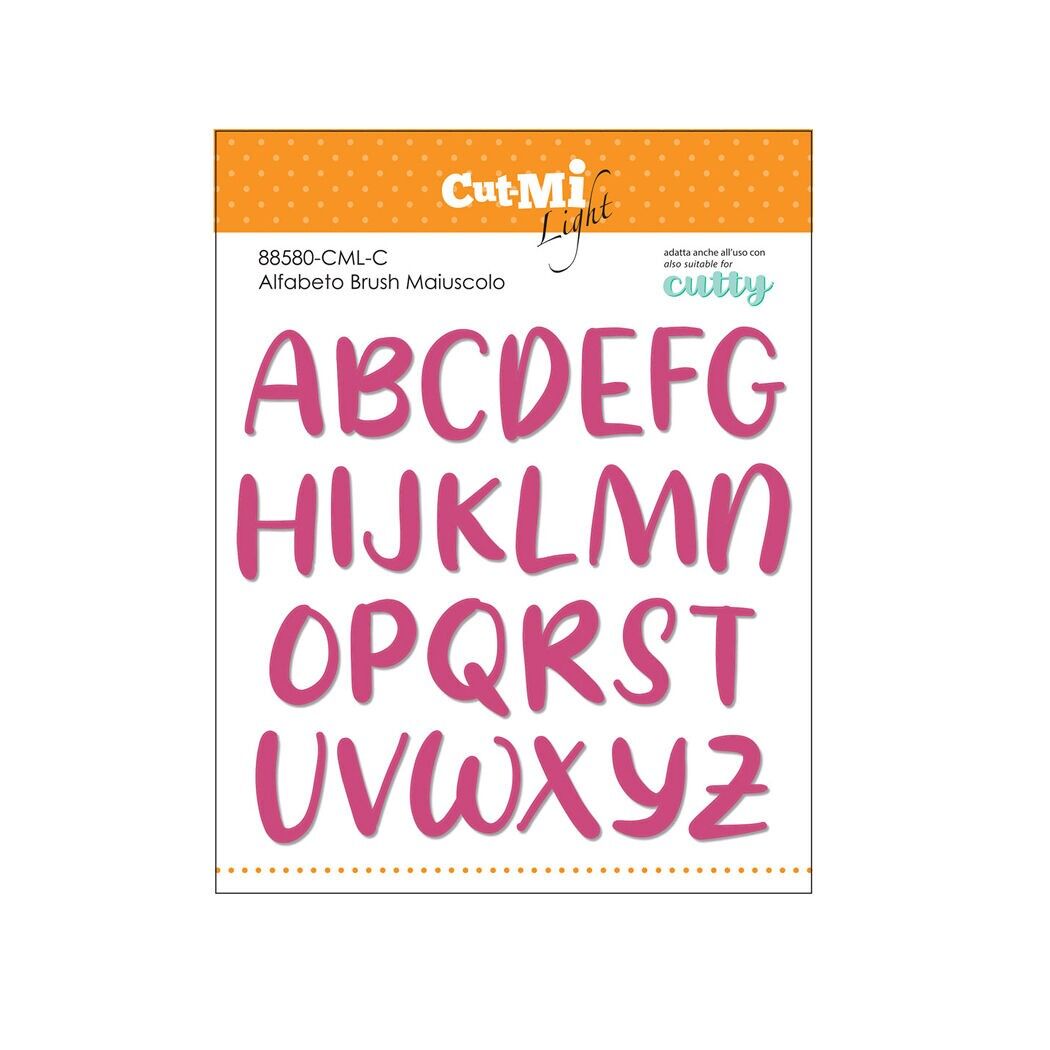 Fustelle sottili Alfabeto Pennello Maiuscolo