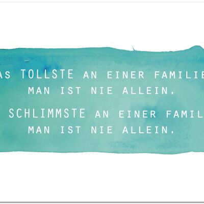 Postkarte "Das schöne an einer Familie"