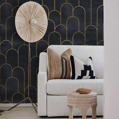 Carta da parati art deco di alta qualità 200g 250x200 cm 4 strisce