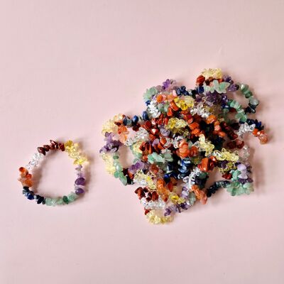 Pulsera de chips de piedras preciosas de chakras espirituales: equilibrio, energía y armonía interior