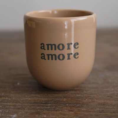 Mug Sisi fait main, Amore Amore beige