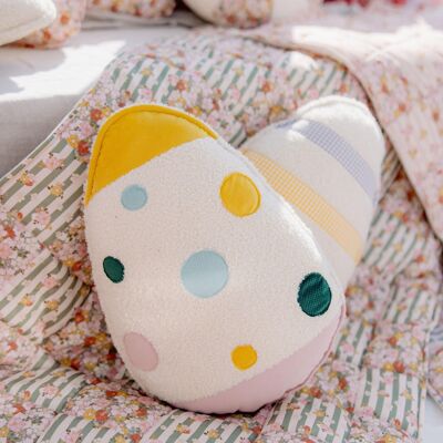 Easter Egg Pillow "Colorful Dots" Easter home decor, gift for mum, toddler easter gift, egg cushion, charming sofa decoration