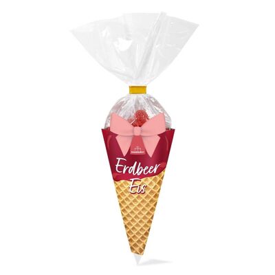 Bolsa de caramelos de helado de fresa Fruit Gum de 100 g