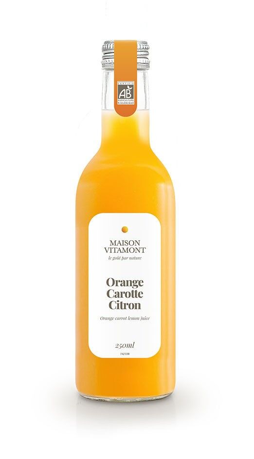 Succo di arancia, carota e limone 25cl