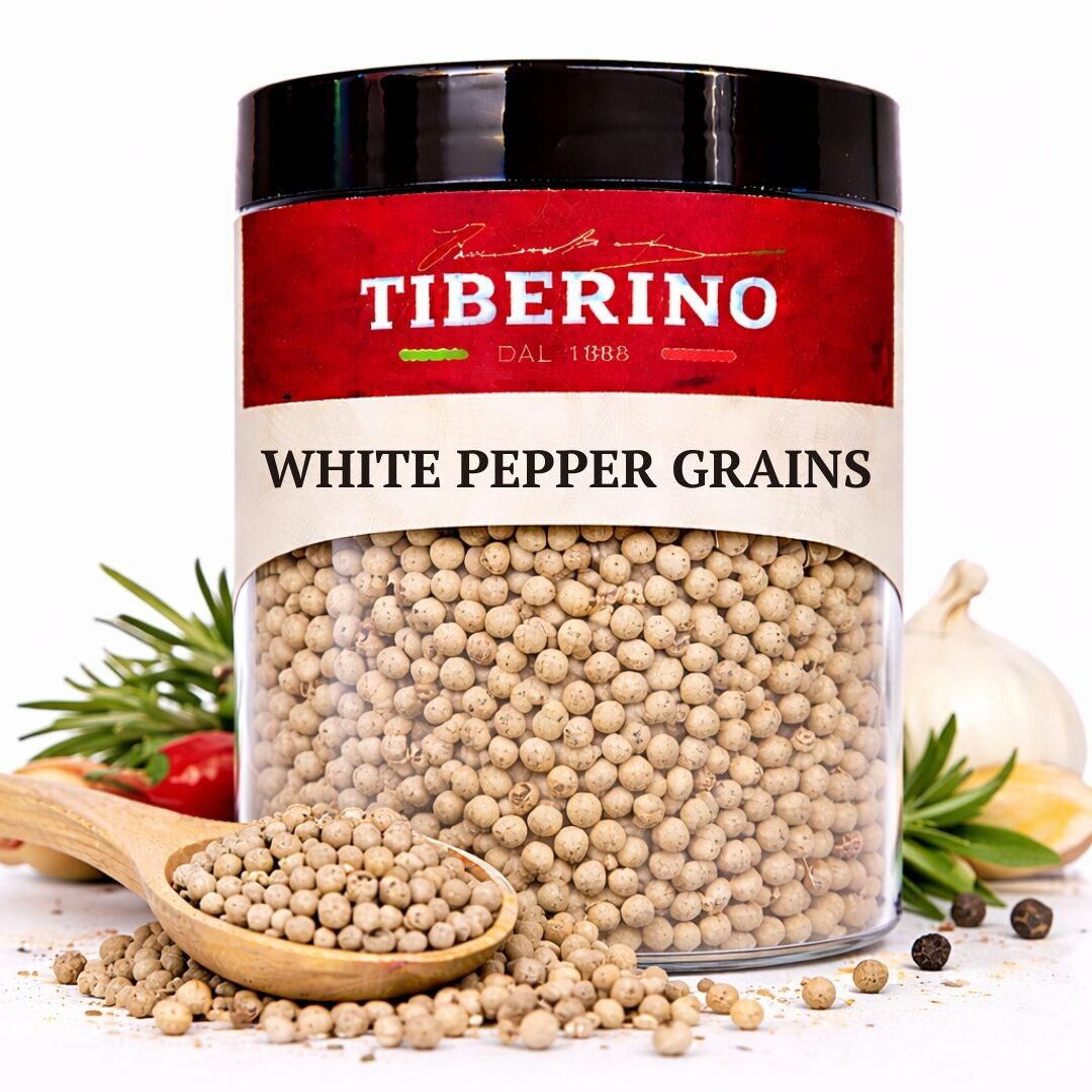 Grani di pepe bianco