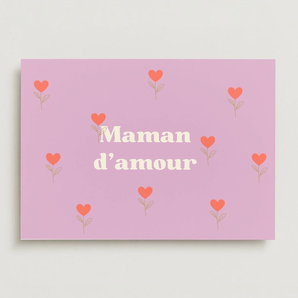 Postkarte - Tulpenherzen "Mama der Liebe"