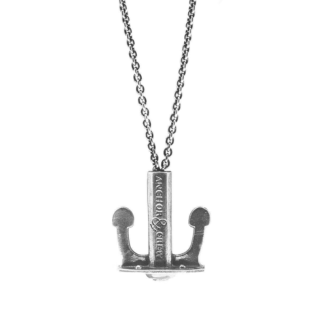 Collana con ciondolo in argento con firma Union Anchor