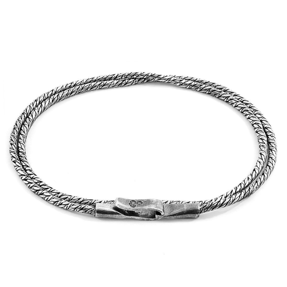 Bracciale a catena in argento con doppia vela strallo