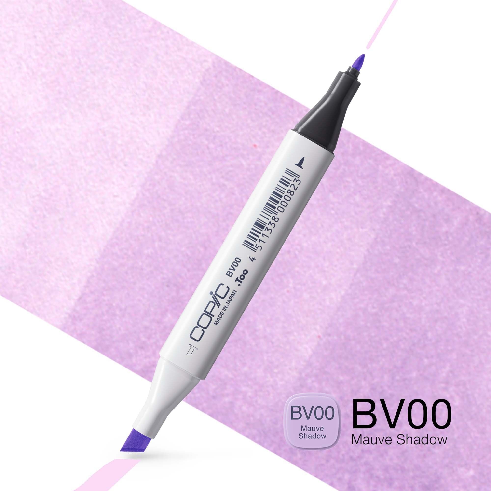 Marcador de color COPIC Classic (BV-00) Sombra malva, para arte y manualidades, colorear, gráficos, resaltador, diseño, anime, profesionales y principiantes, materiales de arte y libros para colorear.