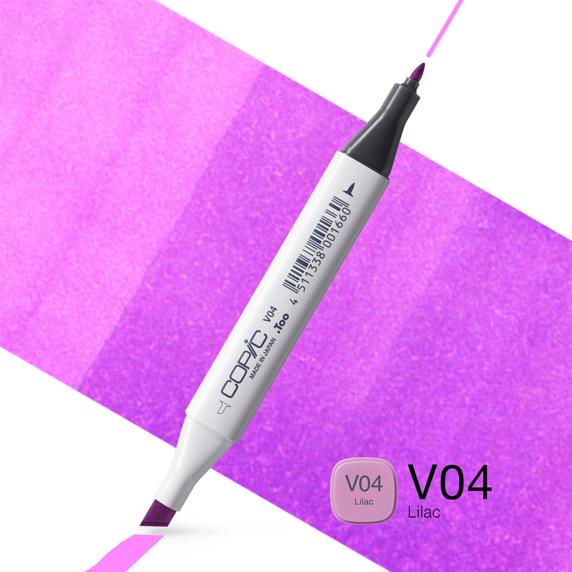 COPIC Classic Coloured Marker Pen - (V-04) Lilac, For Art & Crafts, Colouring, Graphics, Highlighter, Design, Anime, Professional & Beginners, Art Supplies & Colouring Books