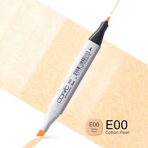 COPIC Classic Coloured Marker Pen - (E-00) Cotton Pearl, For Art & Crafts, Colouring, Graphics, Highlighter, Design, Anime, Professional & Beginners, Art Supplies & Colouring Books
