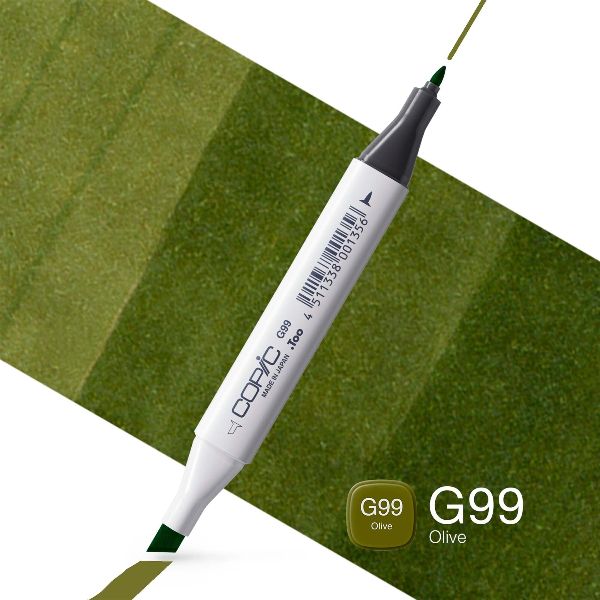 COPIC Classic Coloured Marker Pen - (G-99) Olive, For Art & Crafts, Colouring, Graphics, Highlighter, Design, Anime, Professional & Beginners, Art Supplies & Colouring Books