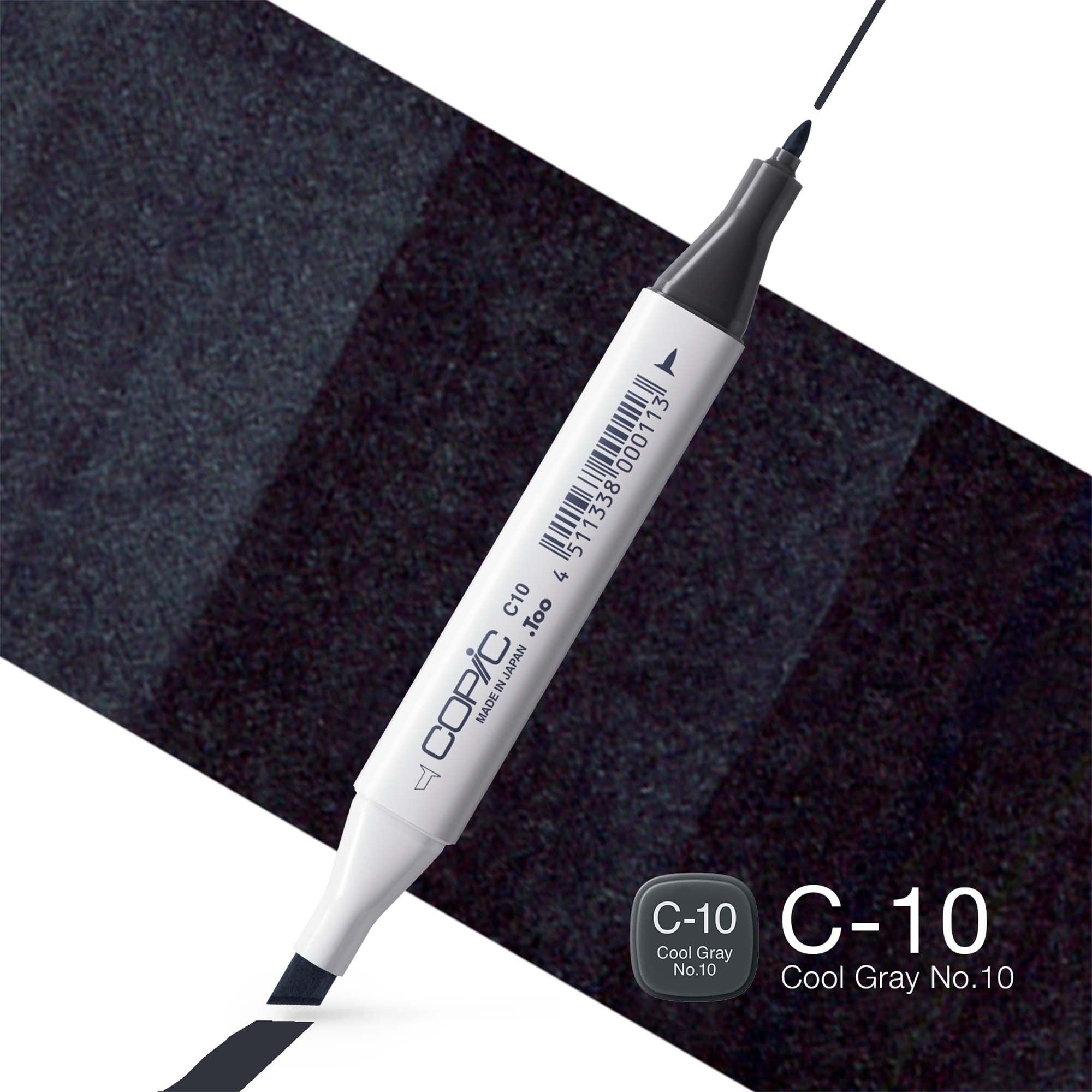 Pennarello colorato COPIC Classic - (C-10) Cool Gray n.10, Per arte e artigianato, colorazione, grafica, evidenziatore, design, anime, professionisti e principianti, materiali artistici e libri da colorare