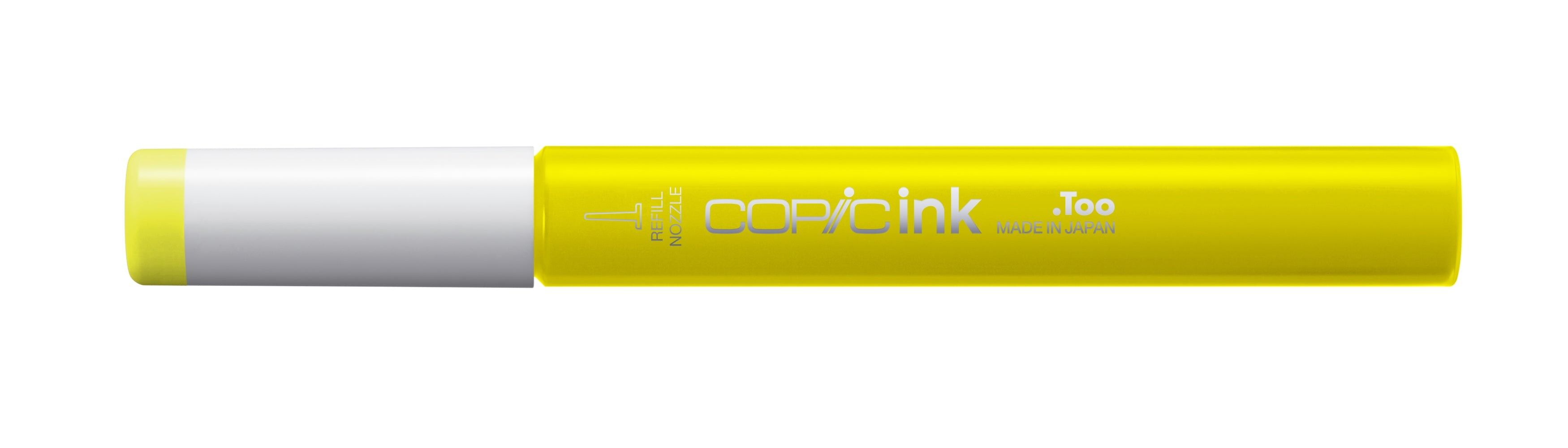 COPIC Refill Ink For Coloured Marker Pens - (FYG-1) Fluorescent Yellow, For Art & Crafts, Colouring, Graphics, Highlighter, Design, Anime, Professional & Beginners, Art Supplies & Colouring Books