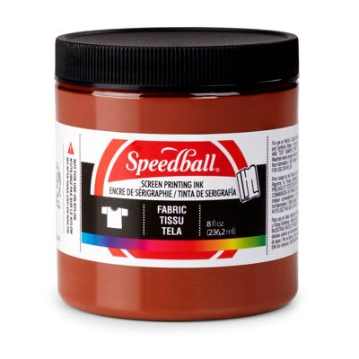Inchiostro per serigrafia su tessuto Speedball, marrone, 8oz
