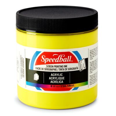 Inchiostro per serigrafia acrilica Speedball, giallo di processo, 8oz
