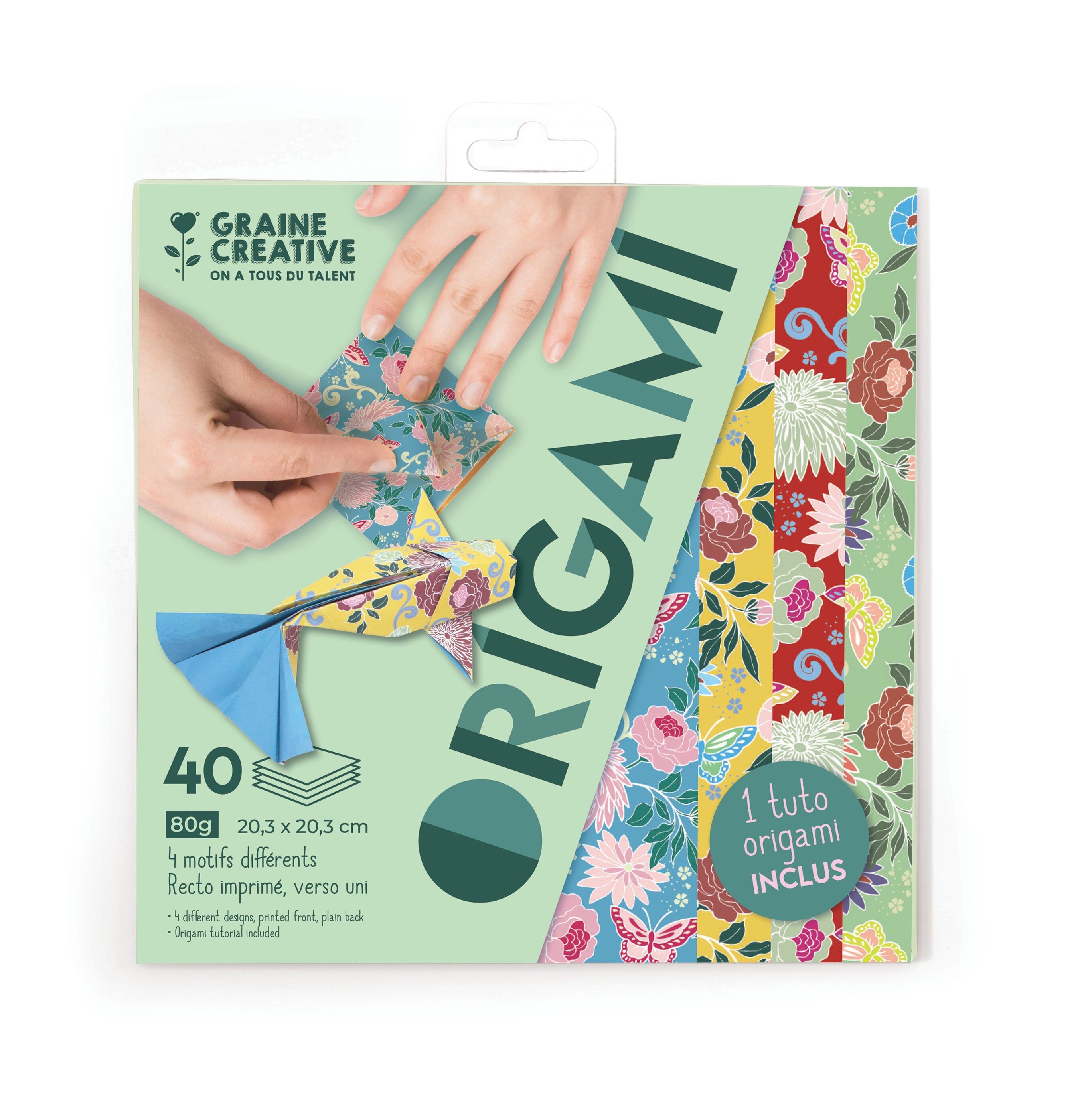CONFEZIONE DA 40 FOGLI LUMINOSI DI CARPE KOI ORIGAMI