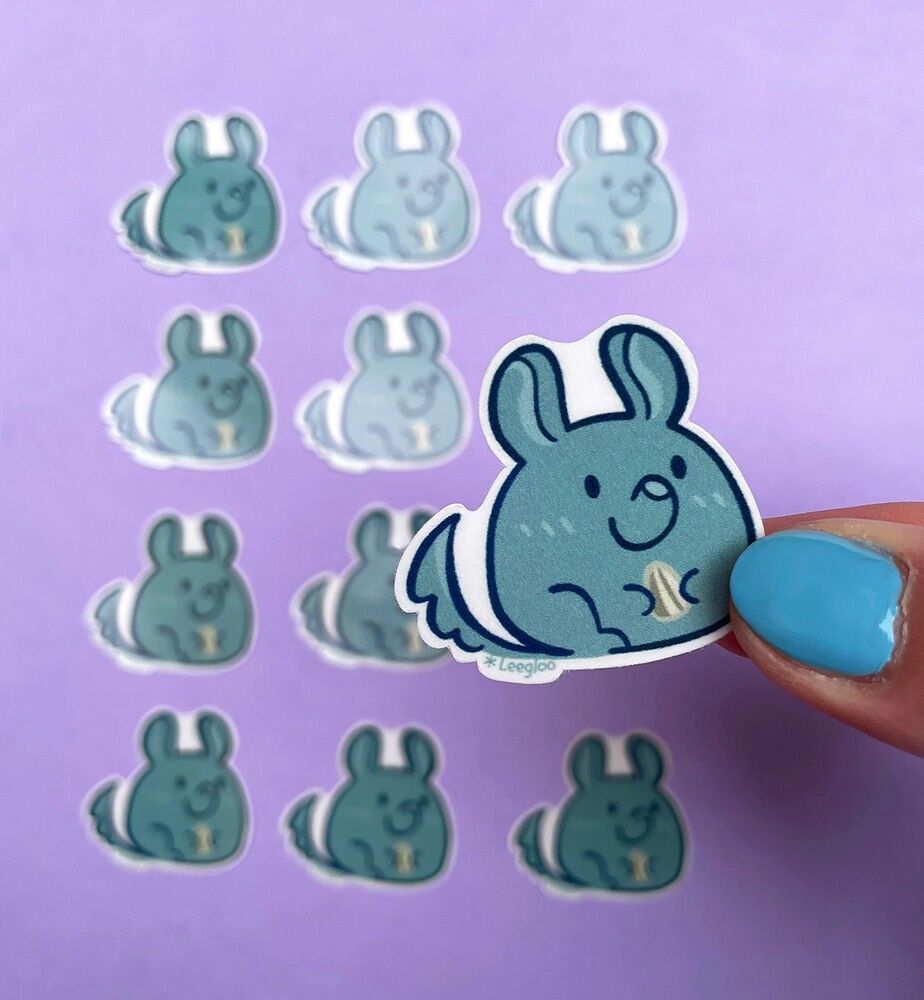 Chinchilla・Autocollant transparent mignon (4 x 3,7 cm)