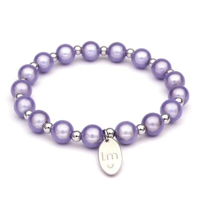 Bracciale LizzyMae Galaxy Pearl - LICHTBLAUW-ZILVER 8+4mm