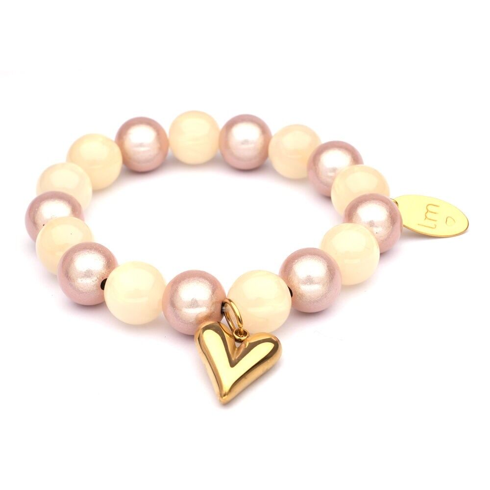 Bracciale LizzyMae Galaxy Pearl - ZALizzyMae-SS-HART-GOUD 12mm