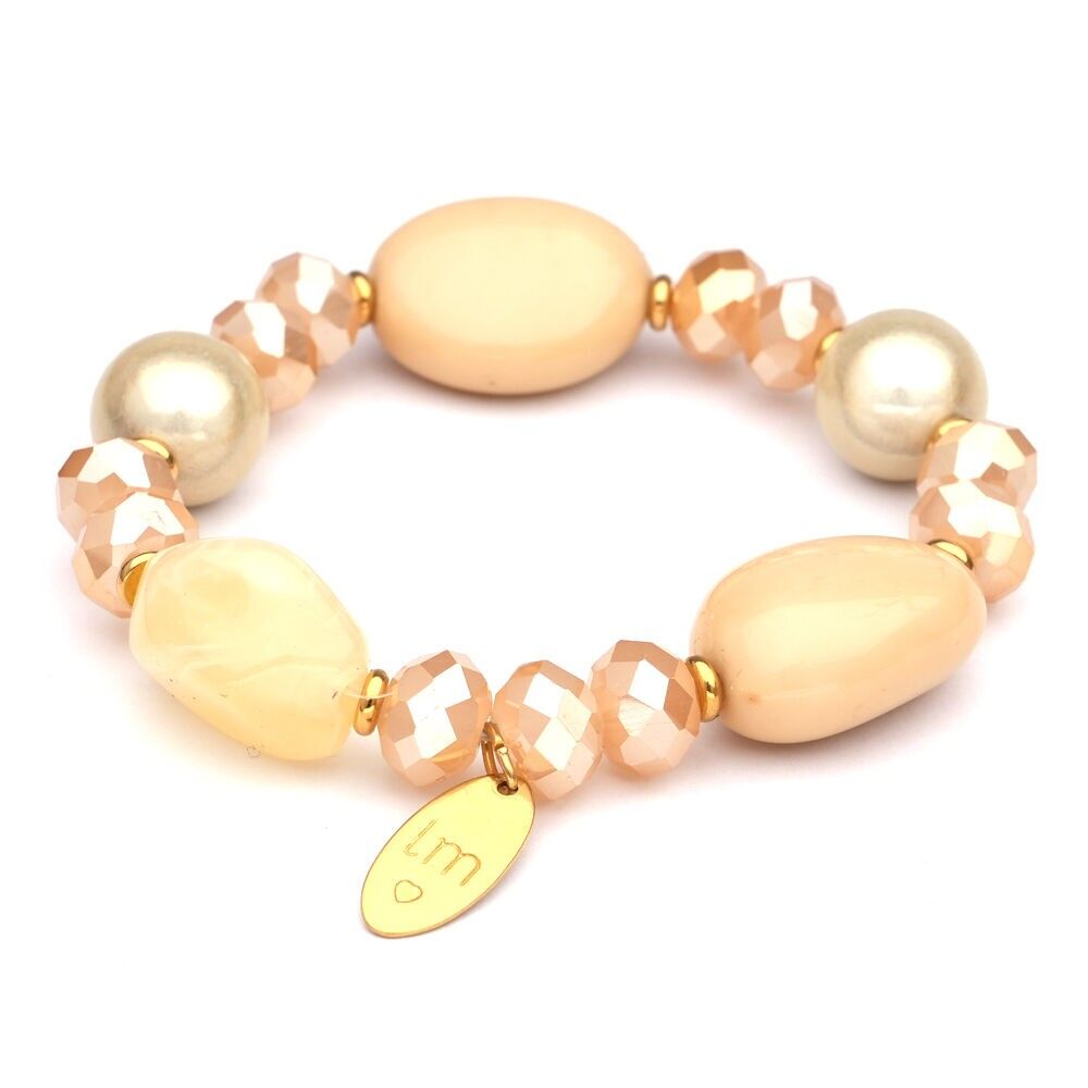 Bracciale LizzyMae Galaxy Pearl - CHAMPAGNE 14+10mm