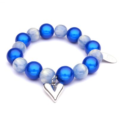 Bracciale LizzyMae Galaxy Pearl - KOBALT-LAVA-ZILVER 14+12mm