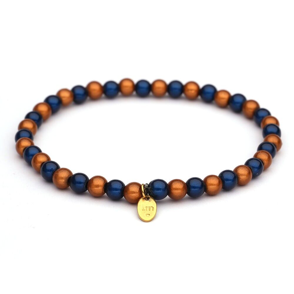 Bracciale LizzyMae Galaxy Pearl - MANDORLA-BLU MARINO 5mm