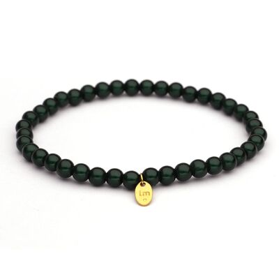 Bracciale LizzyMae Galaxy Pearl - DONKERGROEN 5mm