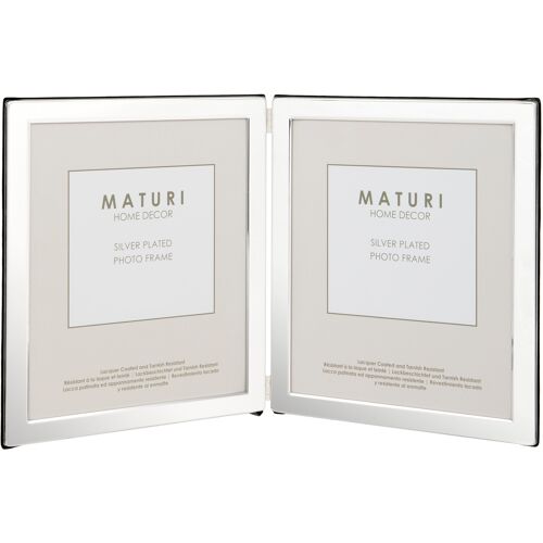 Silver Plated Double Flat Edge Photo Frame 5 x 7 -inch