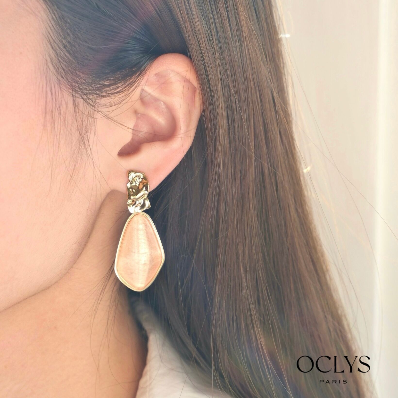 Orecchini in acciaio inossidabile con diamanti Bina