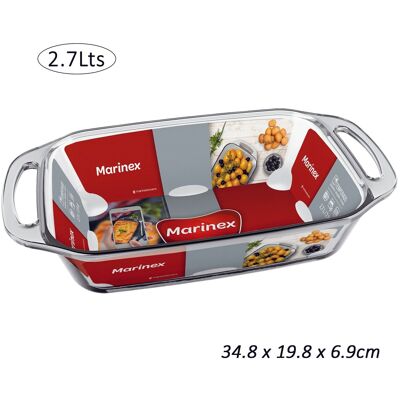 Plat à four / à pâtisserie en verre - 2.7 litres