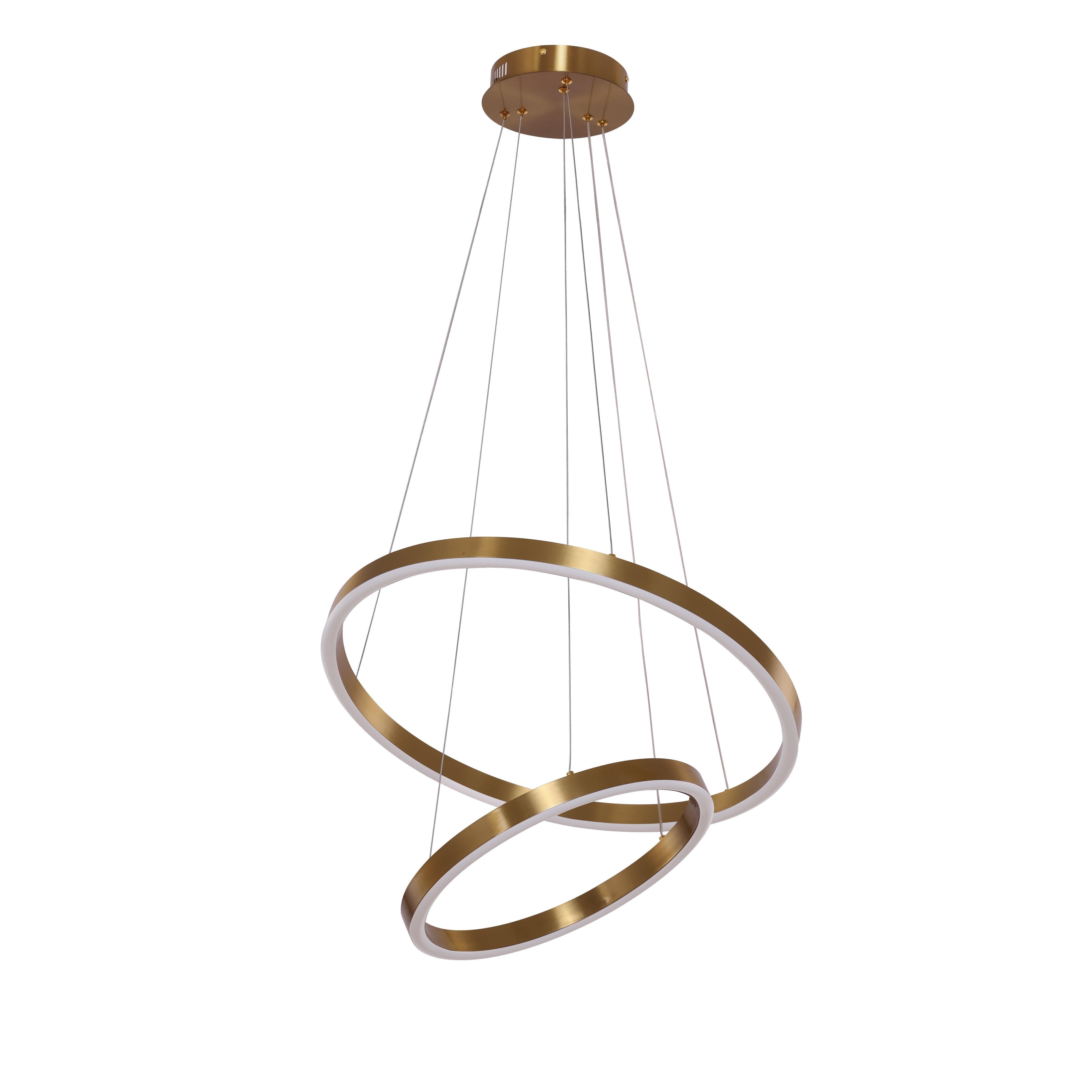 Pendant lamp Neo Copper Gold | 2-Ring 40+60cm