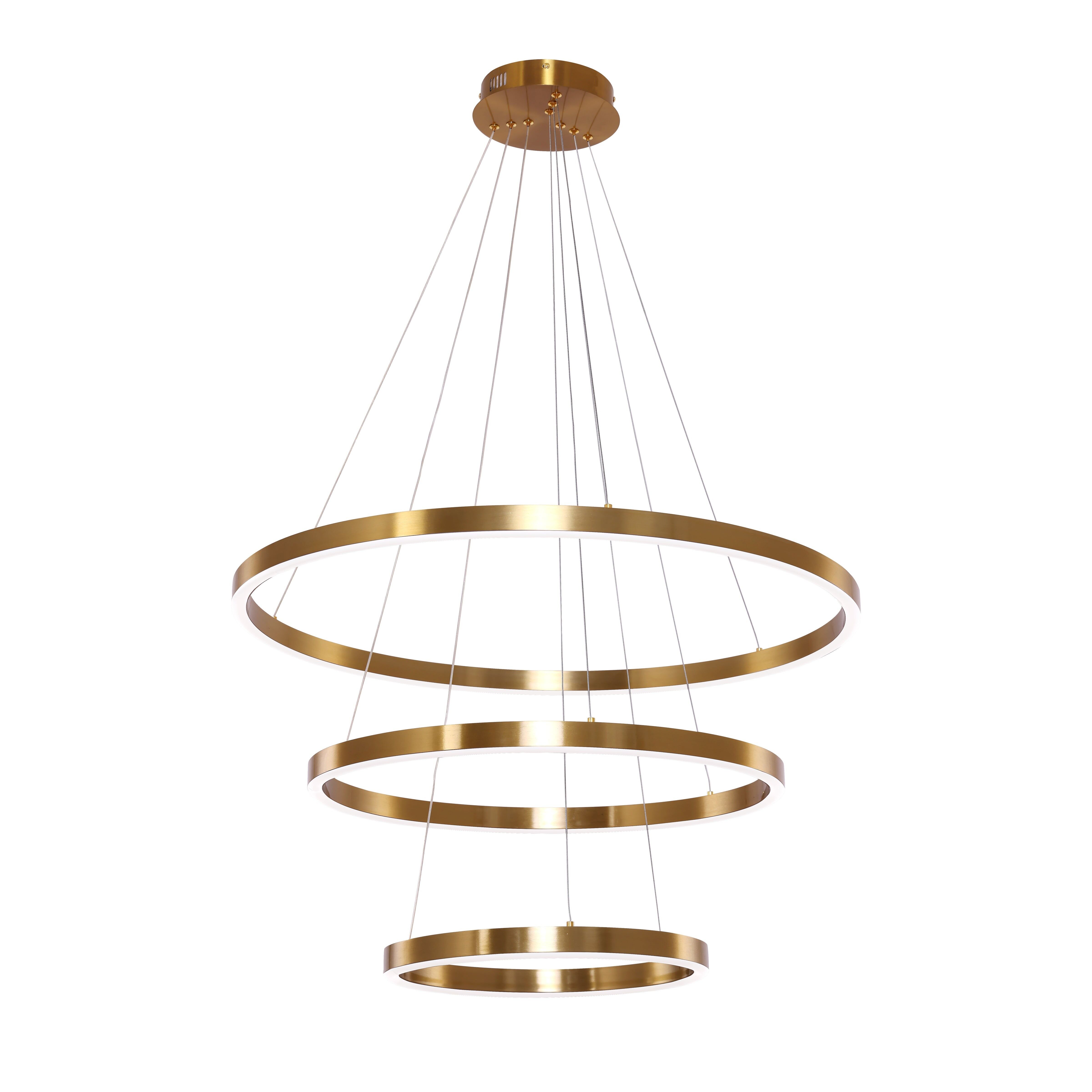 Pendant lamp Neo Copper Gold | 3-Ring 40+60+80cm