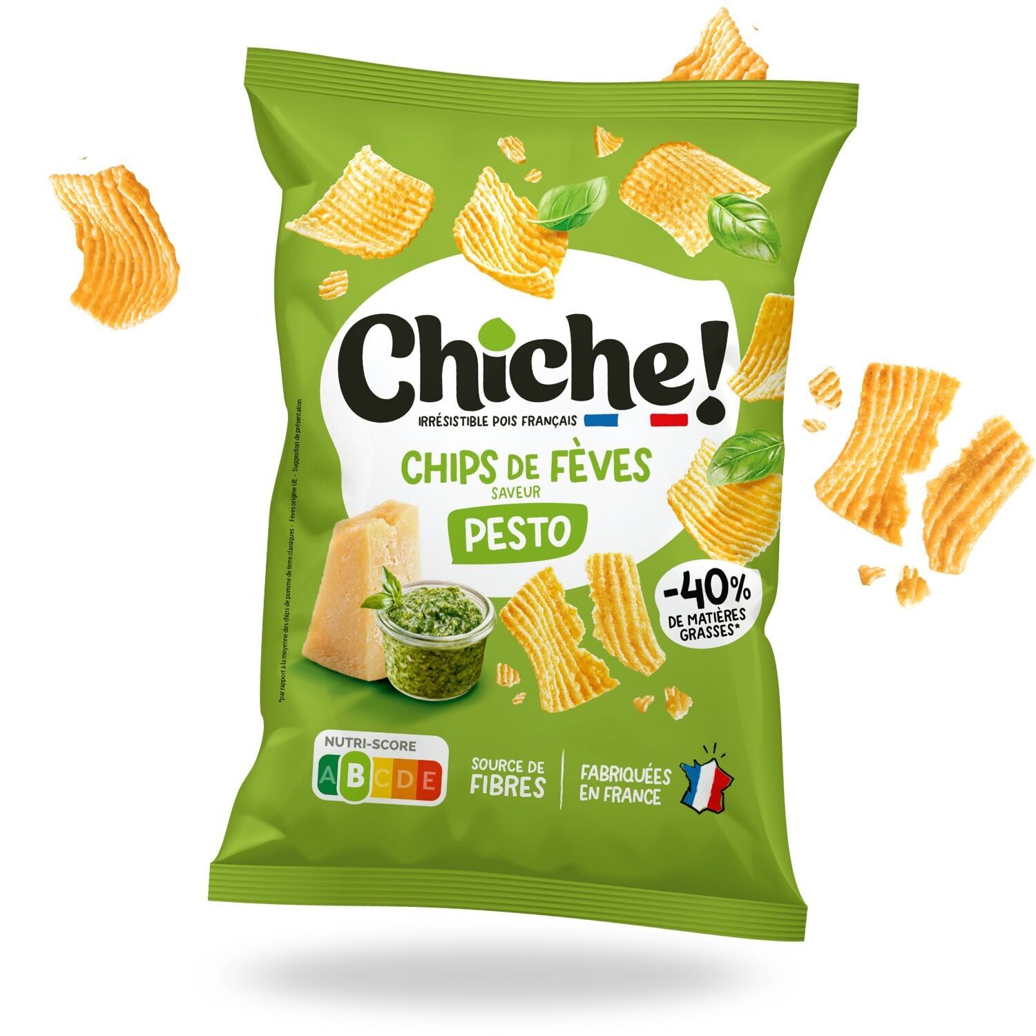 Chips de habas al pesto 100 g