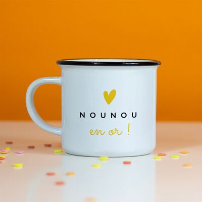Taza Niñera Dorada