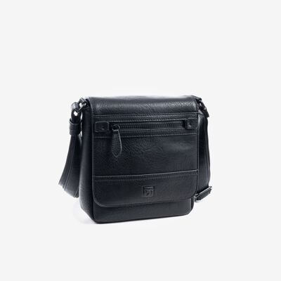 Borsa da reporter da uomo, nera, collezione Rustic