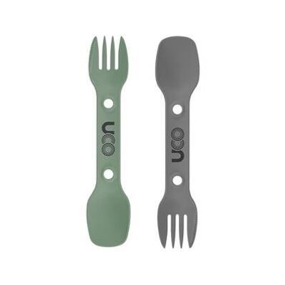 SPORK NK Juego de 2 cubiertos 3 en 1 cuchara