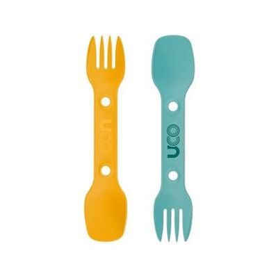 SPORK JB Juego de 2 cubiertos 3 en 1 cuchara