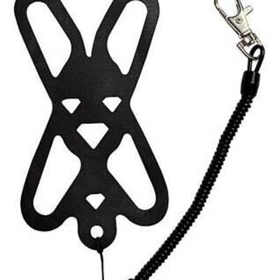 Cordón universal LEASH con mosquetón y correa para el cuello para teléfono inteligente