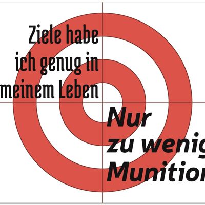 Postkarte "Zu wenig Munition"