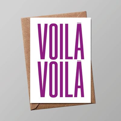 "Classic or almost" card - Voilà Voilà (with envelope)