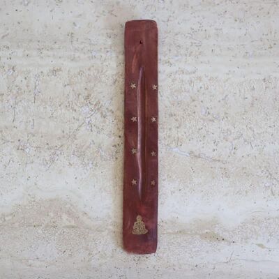 Porta incienso de Buda de madera