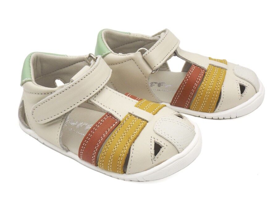 Fluffy One Mehrfarbige Ledersandale