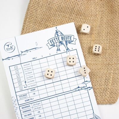 Juego de dados "Fat Prey" en bolsa (con dados)