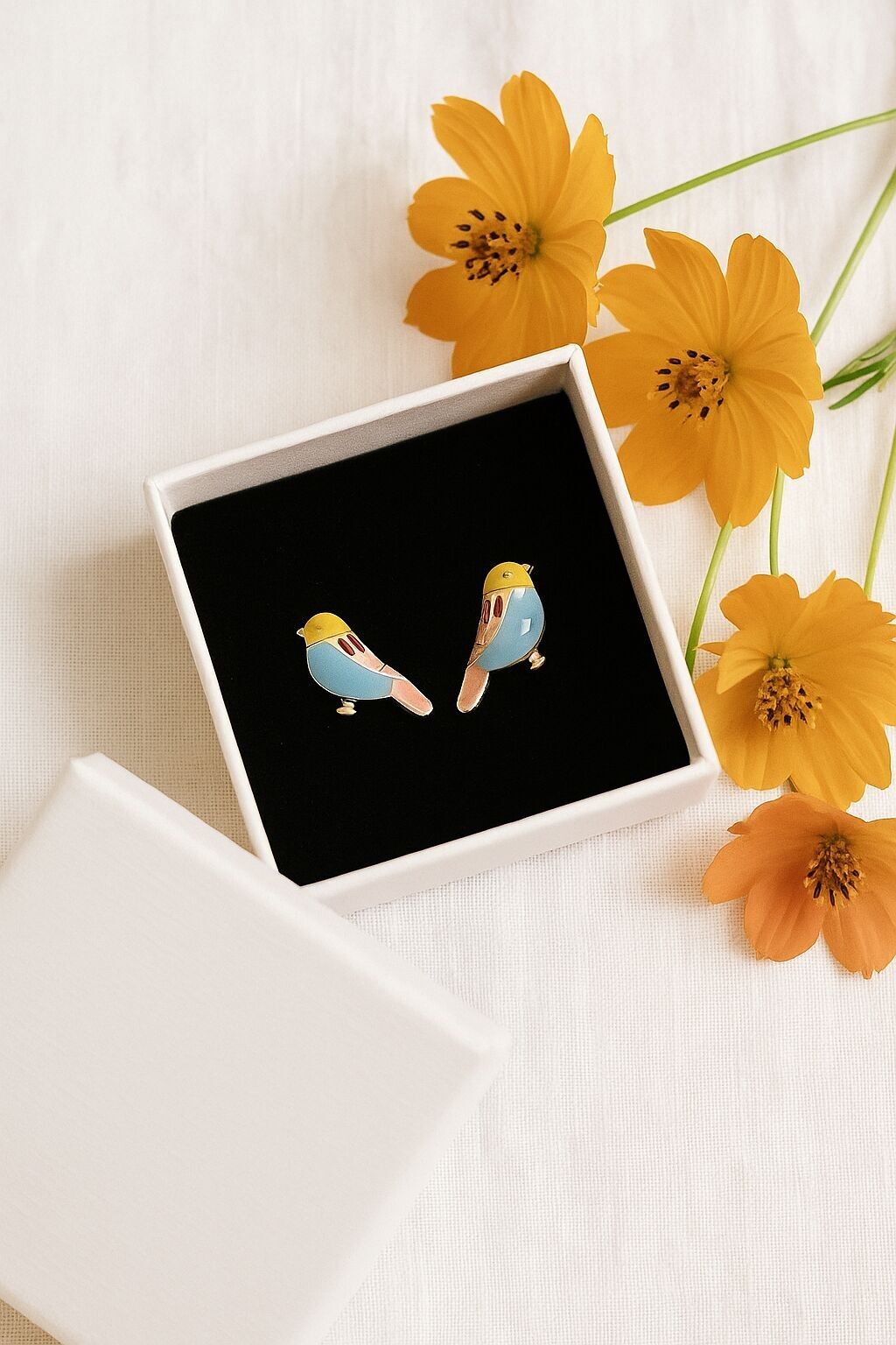 Orecchini a forma di uccello, orecchini bohémien